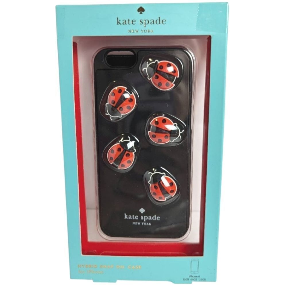 kate spade Black & Red iPhone 6 Hybrid Hardshell Case Ladybugs